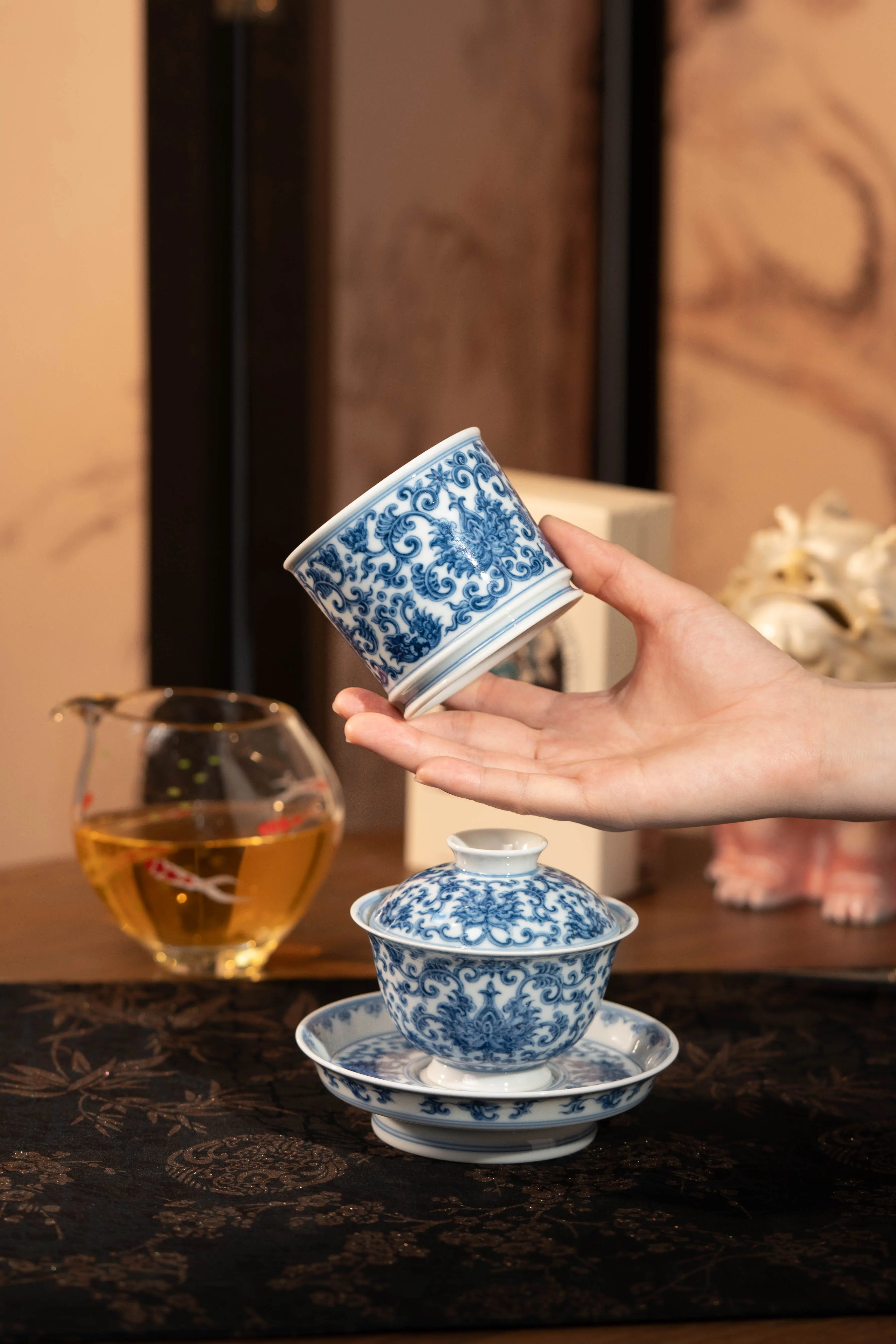 青花金刚莲套组